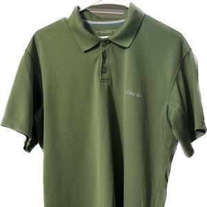Columbia Omni-Shade Green Polo Shirt Sun Protection Size M
